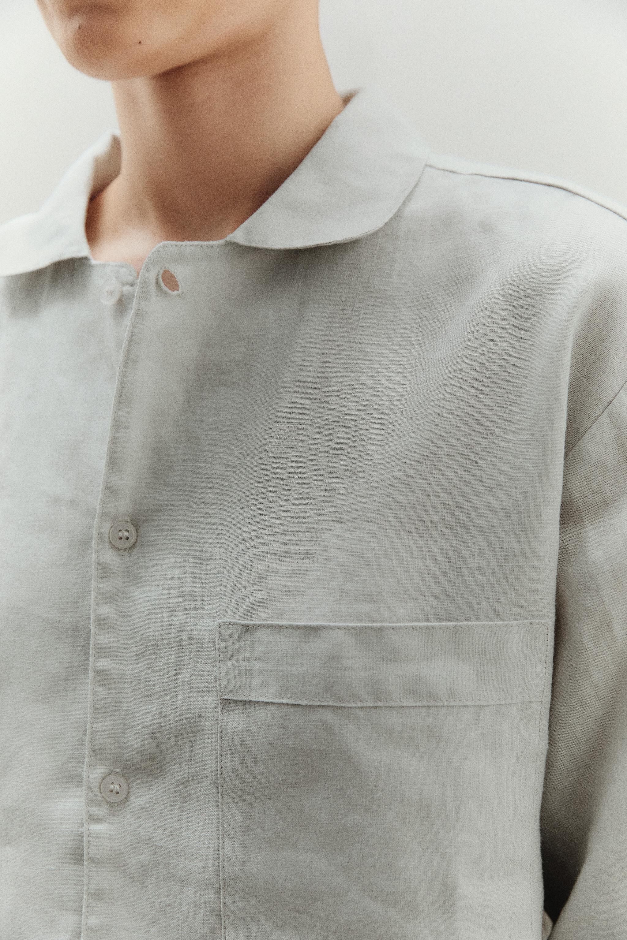 CHEMISE LIN POCHE